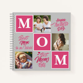Happy Mother's Day Personalize Photo Collage文字。 ノートブック