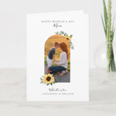 Happy Mother's Day Photo Arch Water color Sunflowe カード (正面)