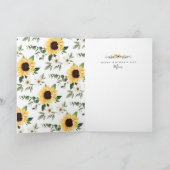 Happy Mother's Day Photo Arch Water color Sunflowe カード (内部)