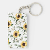 Happy Mother's Day Photo Arch Water color Sunflowe キーホルダー (裏面)