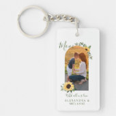 Happy Mother's Day Photo Arch Water color Sunflowe キーホルダー (正面)