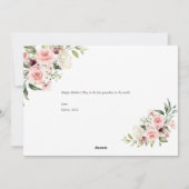 Happy Mother's Day Photo Card with Pink Roses シーズンカード (裏面)