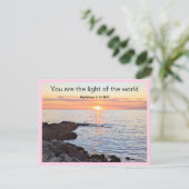 Happy Mother's Day Photo of Sunset and海・ピンク シーズンカード (スタンド正面)