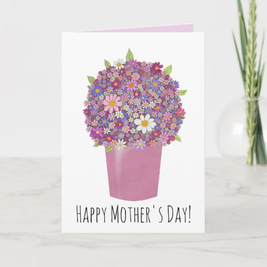 Happy Mother's Day Pink花束» カード (正面)