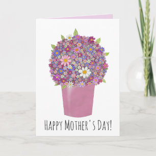 Happy Mother's Day Pink花束» カード