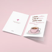 Happy Mother's Day Pink Coffee Greeting  カード
