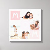 Happy Mothers Day Pink Mom モダン Photo数々の Grid キャンバスプリント (正面)