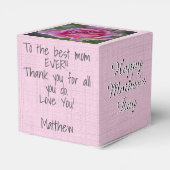 Happy Mother's Day - Pink Rose -文字 フェイバーボックス (裏面サイド)