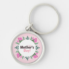 Happy Mother's Day Pink Tulips キーホルダー