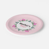 Happy Mother's Day  Pink Tulips ペーパープレート (アングル)