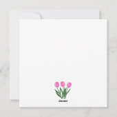 Happy Mother's Day Pink Tulips Flat シーズンカード (裏面)