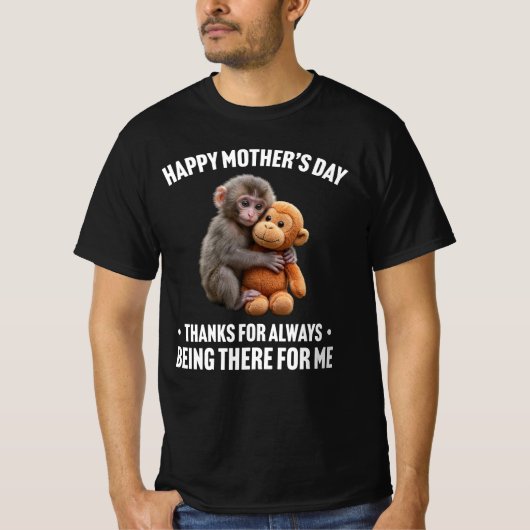 Happy Mother's Day Punch the Monkey Cute Monkey  Tシャツ (正面)