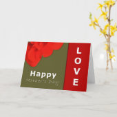 Happy Mother's Day Red Geranium Flower カード (黄色い花)