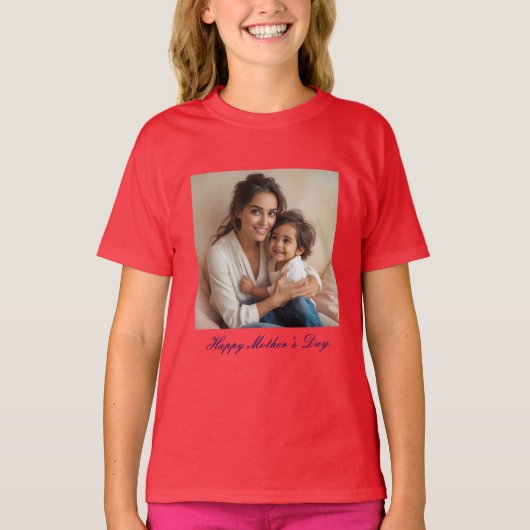 Happy Mother's Day Red Girls'Tシャツ Tシャツ (正面)