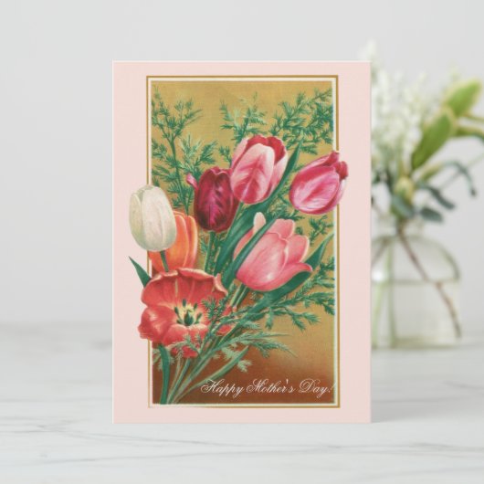 Happy Mother's Day!  Retro Congratulations card 招待状 (スタンド正面)