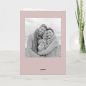 Happy Mother's Day Scriptフォトグリーティングカード カード (裏面)