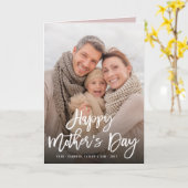 Happy Mother's Day Scriptフォトグリーティングカード カード (黄色い花)