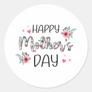 Happy Mothers Day Shirts for Women, Mom ラウンドシール