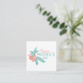Happy Mother's day text in floral frame エンクロージャーカード (スタンド正面)