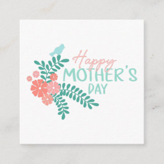 Happy Mother's day text in floral frame エンクロージャーカード