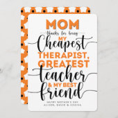 Happy Mother's Day to my best friend サンキューカード (正面/裏面)