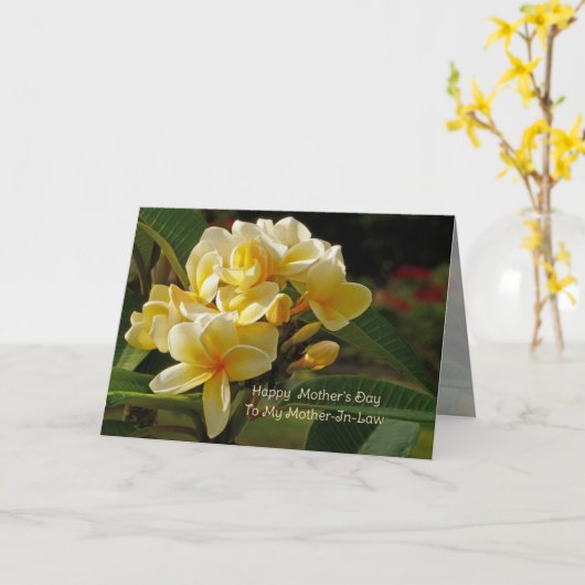 Happy Mother's Day To My Mother-In-law カード (黄色い花)