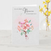 Happy Mothers Day to My Niee Mother's Day Gray カード (黄色い花)