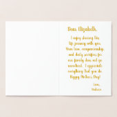 Happy Mothers Day to my wife 箔カード (内部)