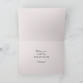 Happy Mother's Day to Partnerバラ花びら挨拶 カード (内部)