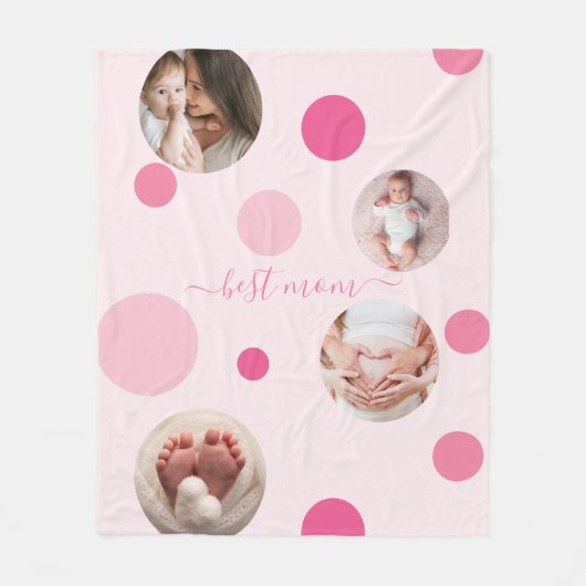 Happy Mother's Day to the 最高の Momの写真 フリースブランケット (正面)