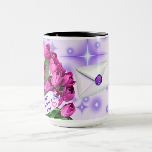 Happy Mother's Day Tulip Mug マグカップ (中央)