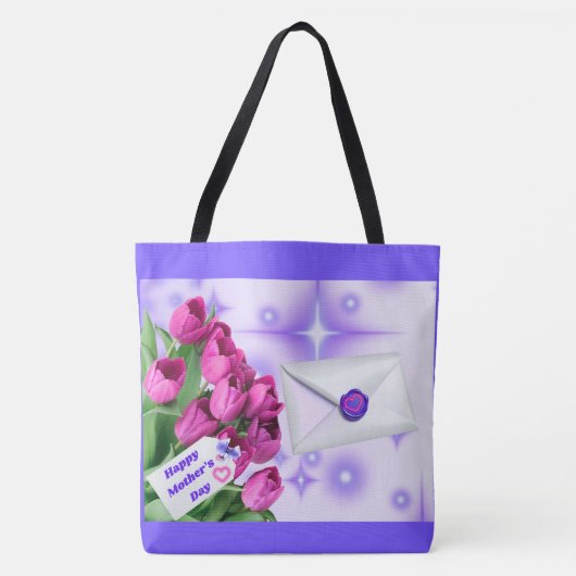 Happy Mother's Day Tulip Tote Bag トートバッグ (正面)