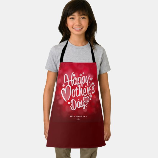 Happy Mother's Day Typography-23534 エプロン (インサイチュ)