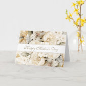 Happy Mother's Day Vanilla cream Floral script カード (黄色い花)