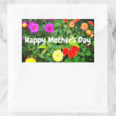 Happy Mother's Day Various Dahlias #1-2シール 長方形シール (バッグ)