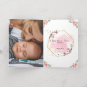 Happy Mother's Day Waterカラー金ゴールドモダン写真 箔シーズンカード (内側レイダウン)