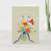 Happy Mother's Day Watercolor Floral Bouquet カード (正面)