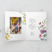 Happy Mother's Day Wildflowers蝶の写真 カード (内部)