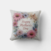 Happy Mother's Day Wildflowers クッション (正面)