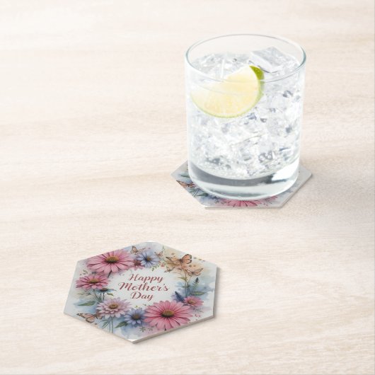 Happy Mother's Day Wildflowers ペーパーコースター (インサイチュ)