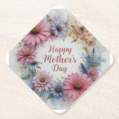 Happy Mother's Day Wildflowers ペーパーコースター (正面)