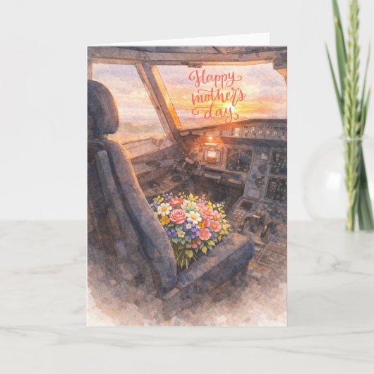 Happy Mother's Day with flowers from Pilot カード (正面)