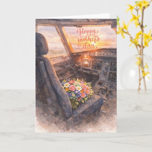 Happy Mother's Day with flowers from Pilot カード (黄色い花)