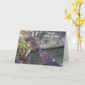 Happy Mothers Day with Hippos カード (黄色い花)