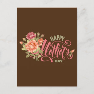 Happy Mothers Day With Love And Flowers春 ポストカード