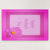 Happy Mother's Day with Pink Flower ジグソーパズル (横)