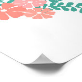 Happy mother'sday cute floral spring bird ポスター (角)