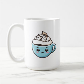"Happy Mug" Cute Chibi Drink Sticker/Pin コーヒーマグカップ