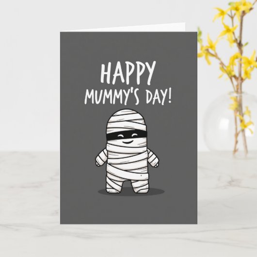 Happy Mummys Day Cute Art Card カード (黄色い花)