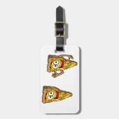 Happy Mushroom Pizza Slices ラゲッジタグ (正面縦)